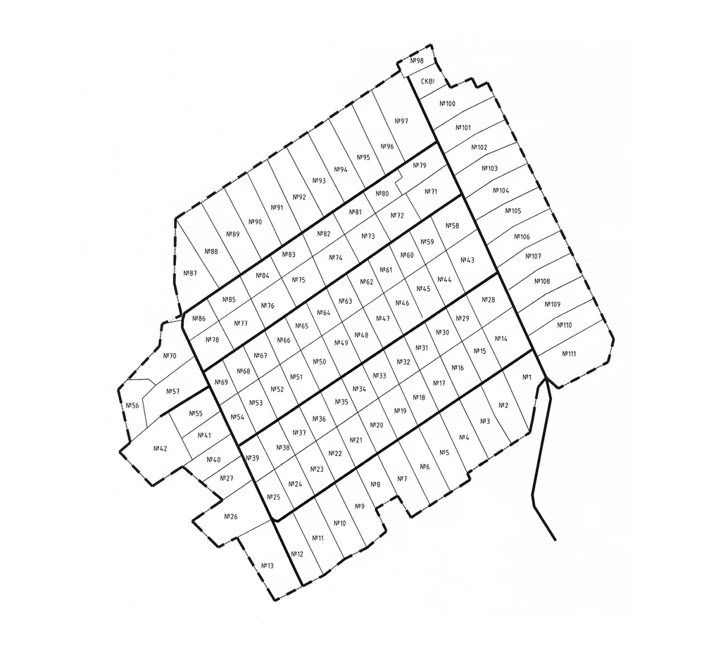 Номера участков на территории СНТ Приволье
