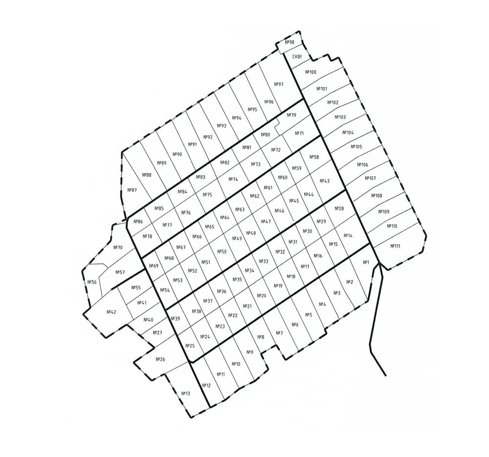 Номера участков на территории СНТ Приволье